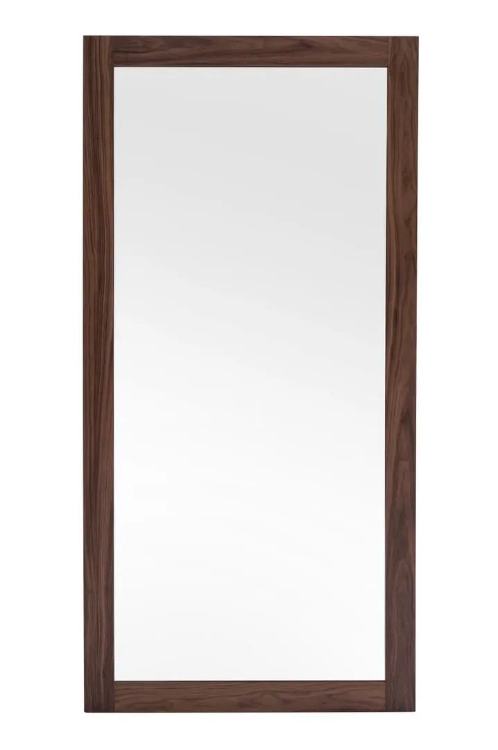 Amberlie — Modern Walnut Floor Mirror