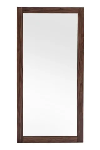 Amberlie — Modern Walnut Floor Mirror