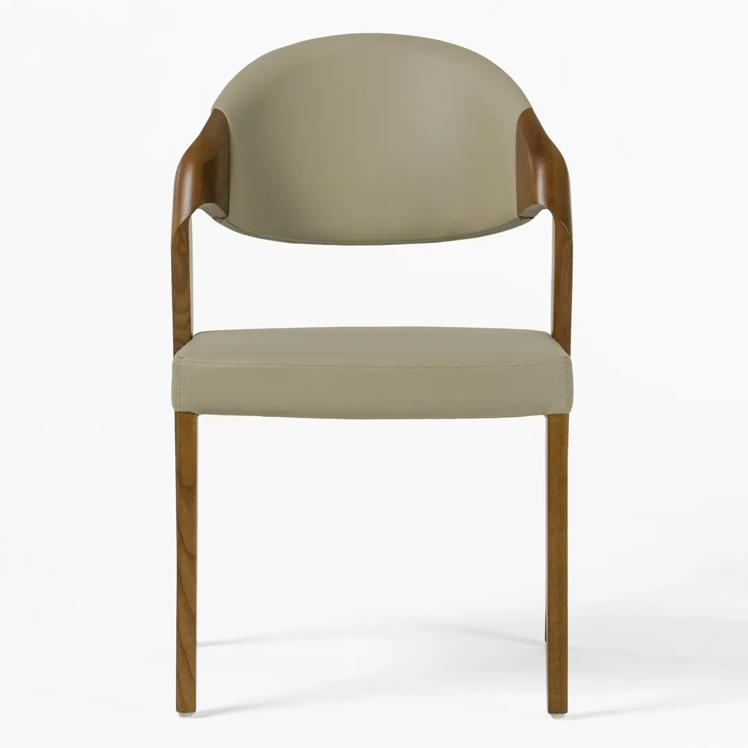 Arlo — Mid-Century Beige & Walnut Dining Chair (Set of 2)