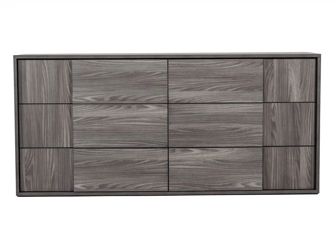 Asus — Italian Modern Elm Grey Dresser