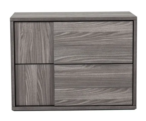 Asus — Italian Modern Elm Grey Nightstand