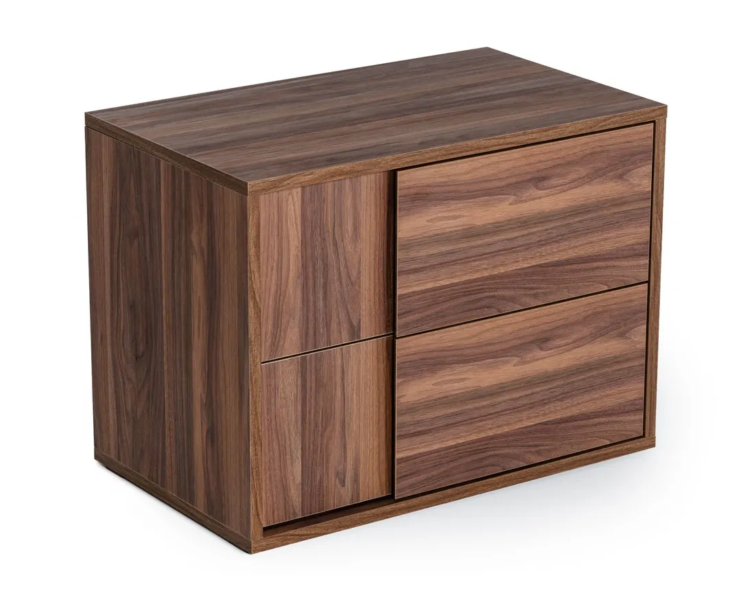 Asus — Italian Modern Walnut Nightstand