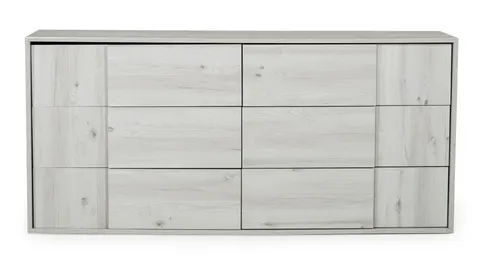 Asus — Italian Modern White Washed Oak Dresser