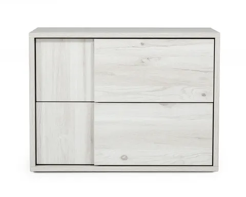 Asus — Italian Modern White Washed Oak Nightstand