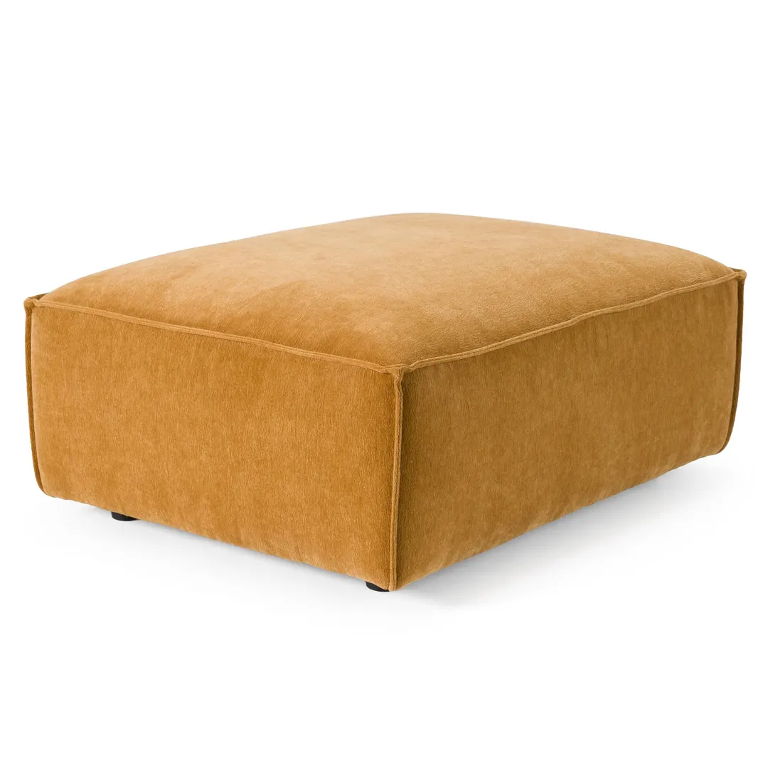 Divani Casa Gene — Modern Ochre Fabric Modular Ottoman