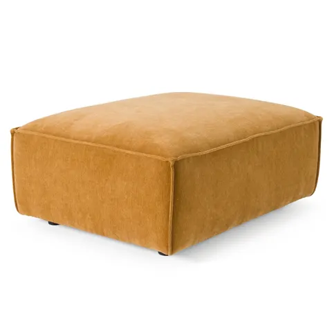 Divani Casa Gene — Modern Ochre Fabric Modular Ottoman