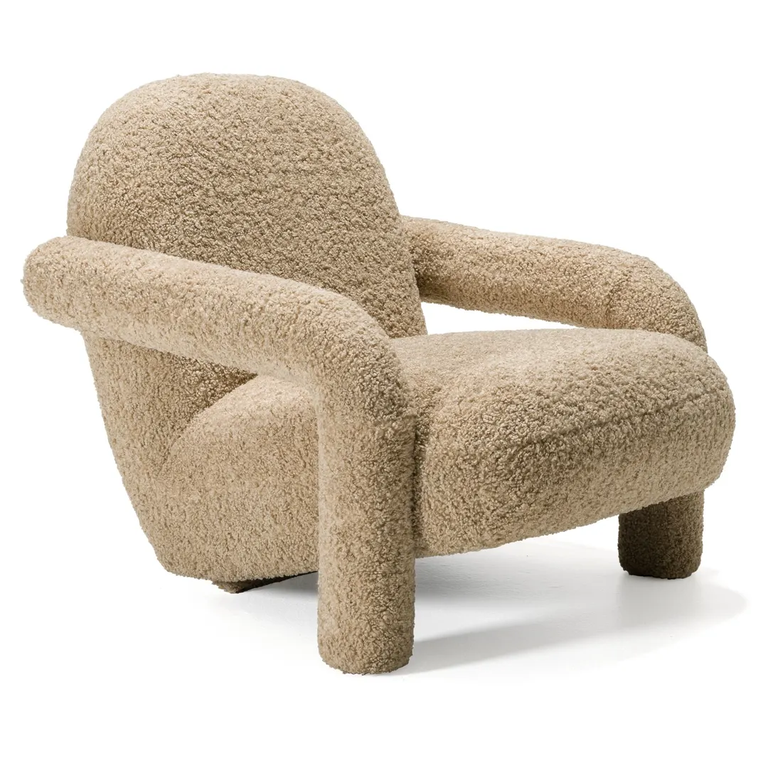 Divani Casa Trevor — Modern Tan Fabric Accent Chair