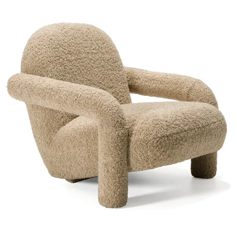 Divani Casa Trevor — Modern Tan Fabric Accent Chair