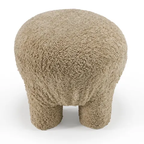 Divani Casa Trevor — Modern Tan Fabric Ottoman