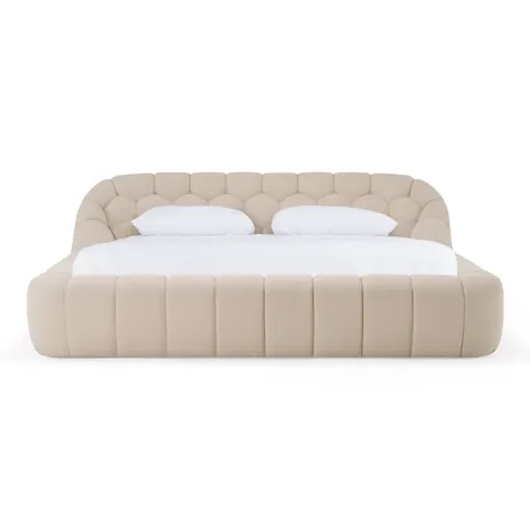 Divani Casa Yolonda — Modern Beige Fabric Bed