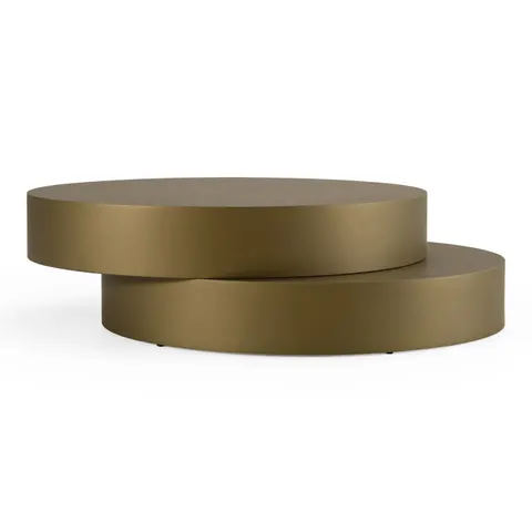 Grayson — Glam Brushed Bronze Metallic Coffee Table