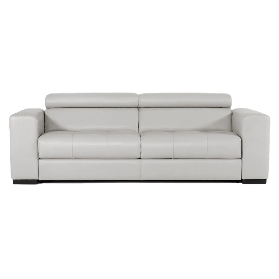 Icon — Modern Italian Grey Leather Sofa Bed