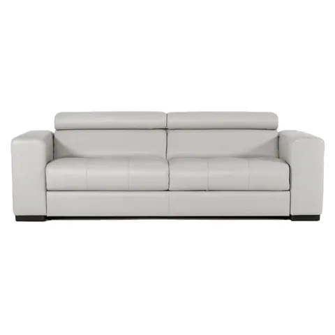 Icon — Modern Italian Grey Leather Sofa Bed