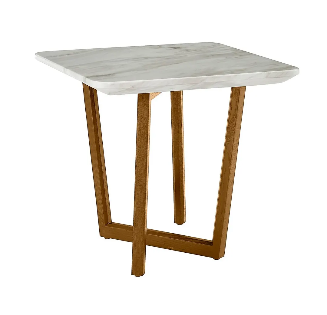 James — Mid Century Walnut + Ceramic End Table