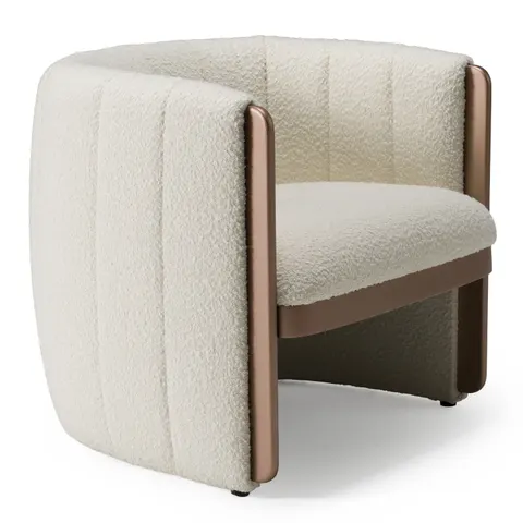 Joselyn — Modern Cream Fabric Accent Chair