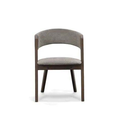 Modrest Calvary — Mid-Century Modern Beige Vegan Leather + Grey Ash Counter Chair