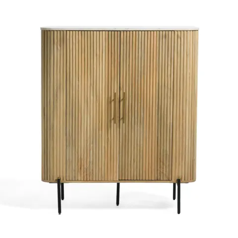Modrest — Cambridge White Marble & Mango Tall Buffet