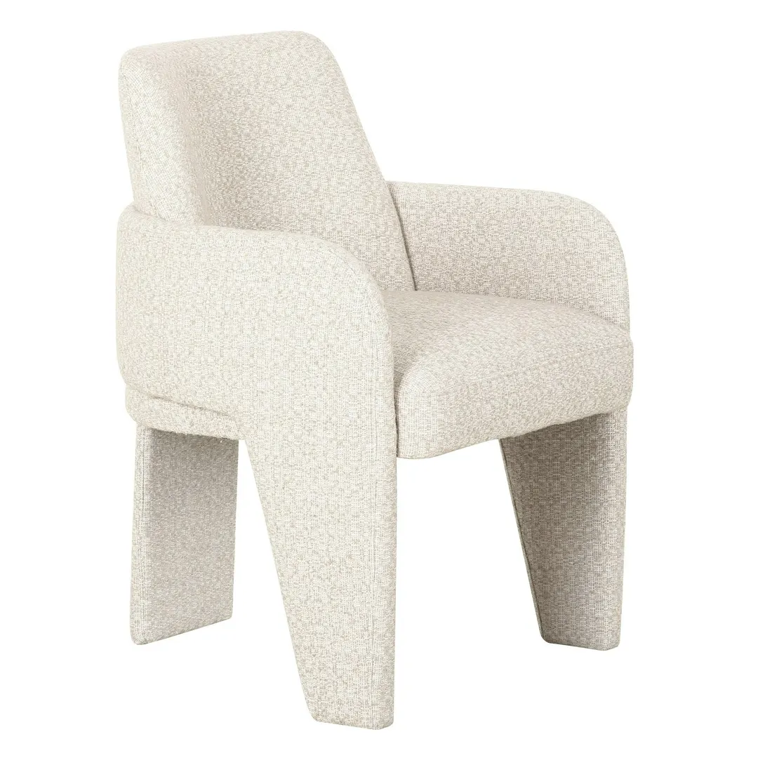 Modrest Cando — Modern Beige Fabric Dining Chair