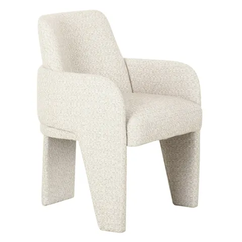 Modrest Cando — Modern Beige Fabric Dining Chair