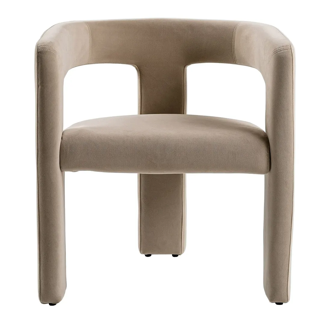 Modrest Cherish — Modern Beige Fabric Dining Chair