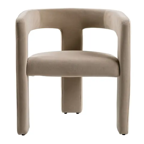 Modrest Cherish — Modern Beige Fabric Dining Chair