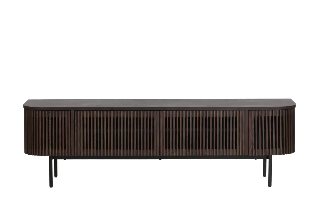 Modrest Clifton — Modern Smoked Ash Tall TV Stand