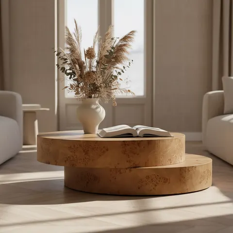 Modrest Ely — Modern Faux Burl Coffee Table