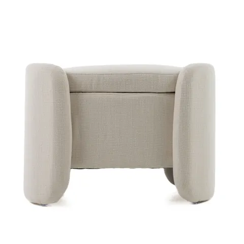 Modrest Erin — Modern Cream Fabric Storage Ottoman
