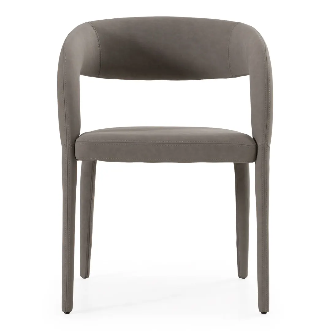 Modrest Faerron — Modern Grey Leatherette Dining Chair