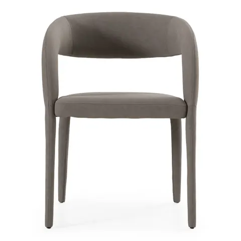 Modrest Faerron — Modern Grey Leatherette Dining Chair