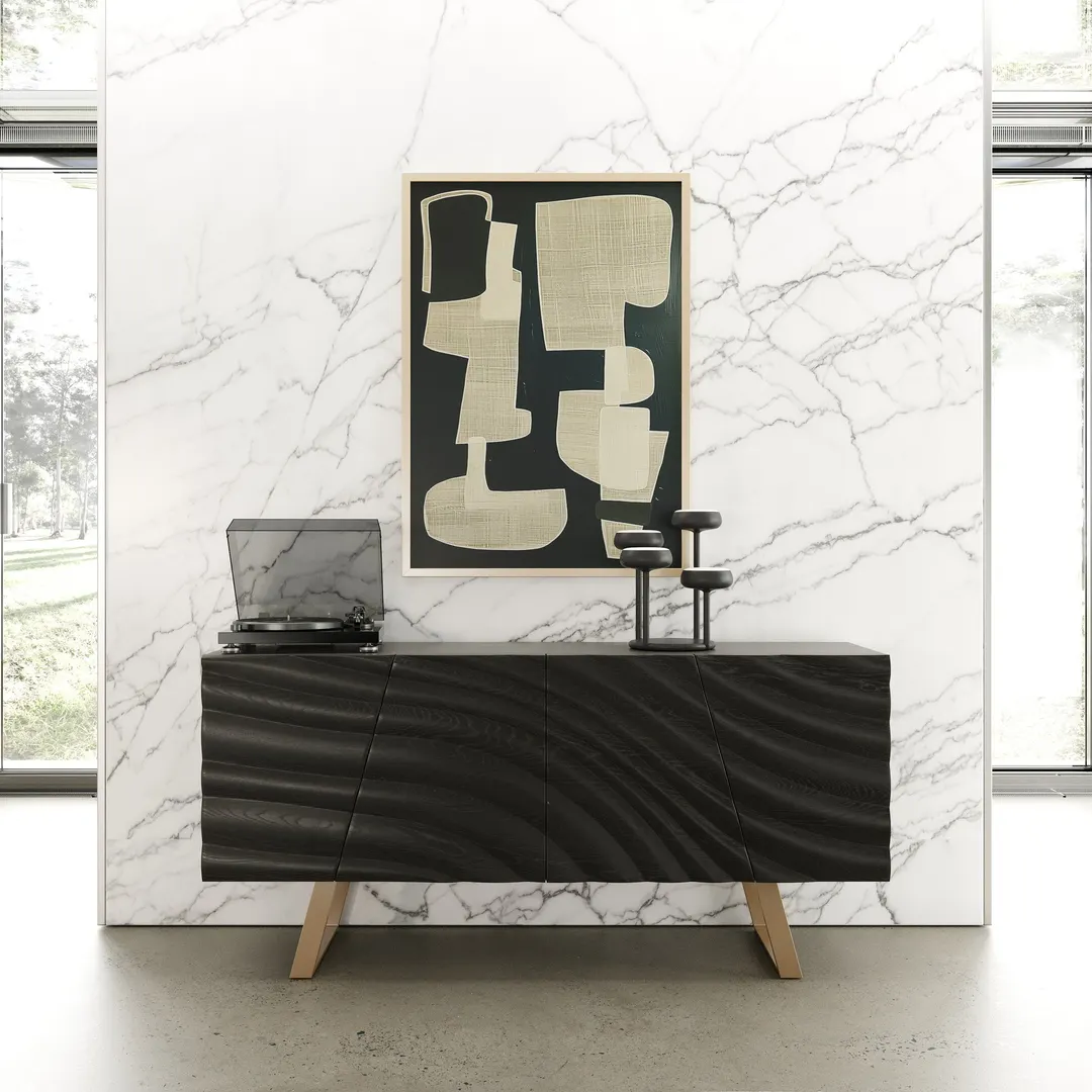 Modrest Finley — Mid-Century Black & Gold Buffet