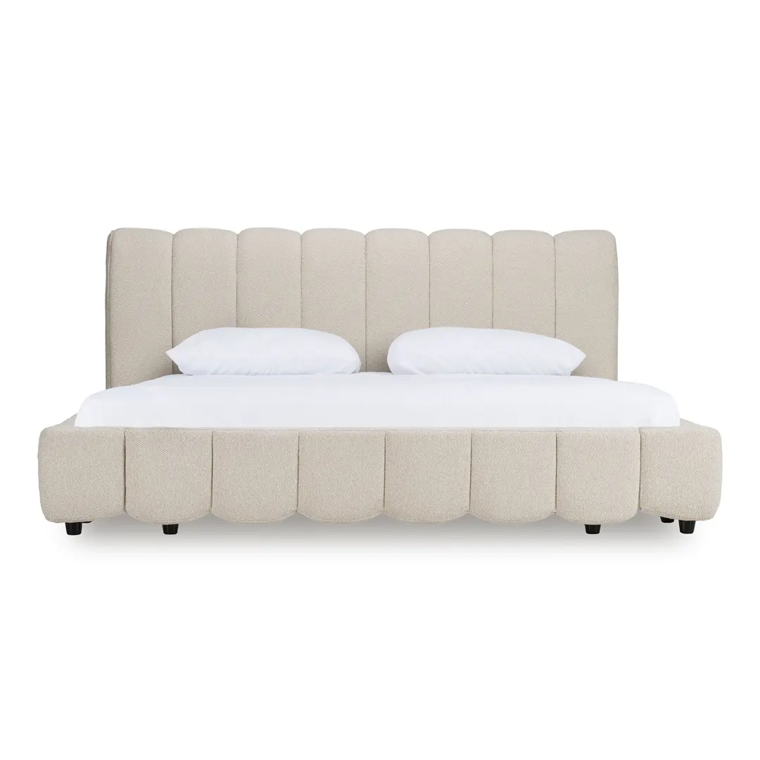 Modrest Harris — Modern Off-White Fabric Bed