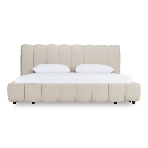 Modrest Harris — Modern Off-White Fabric Bed