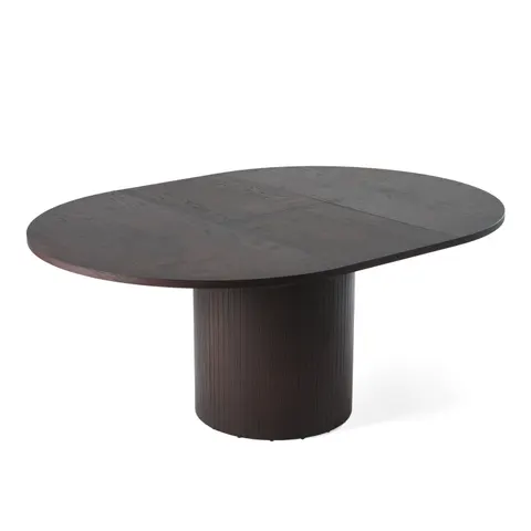 Modrest Miami — Modern Brown Round Dining Table with Extension