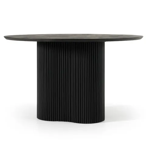 Modrest Myra — Modern Black Wood Round Dining Table