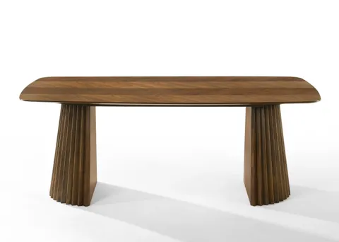 Modrest Sacks — Mid-Century Modern Herringbone Walnut Dining Table