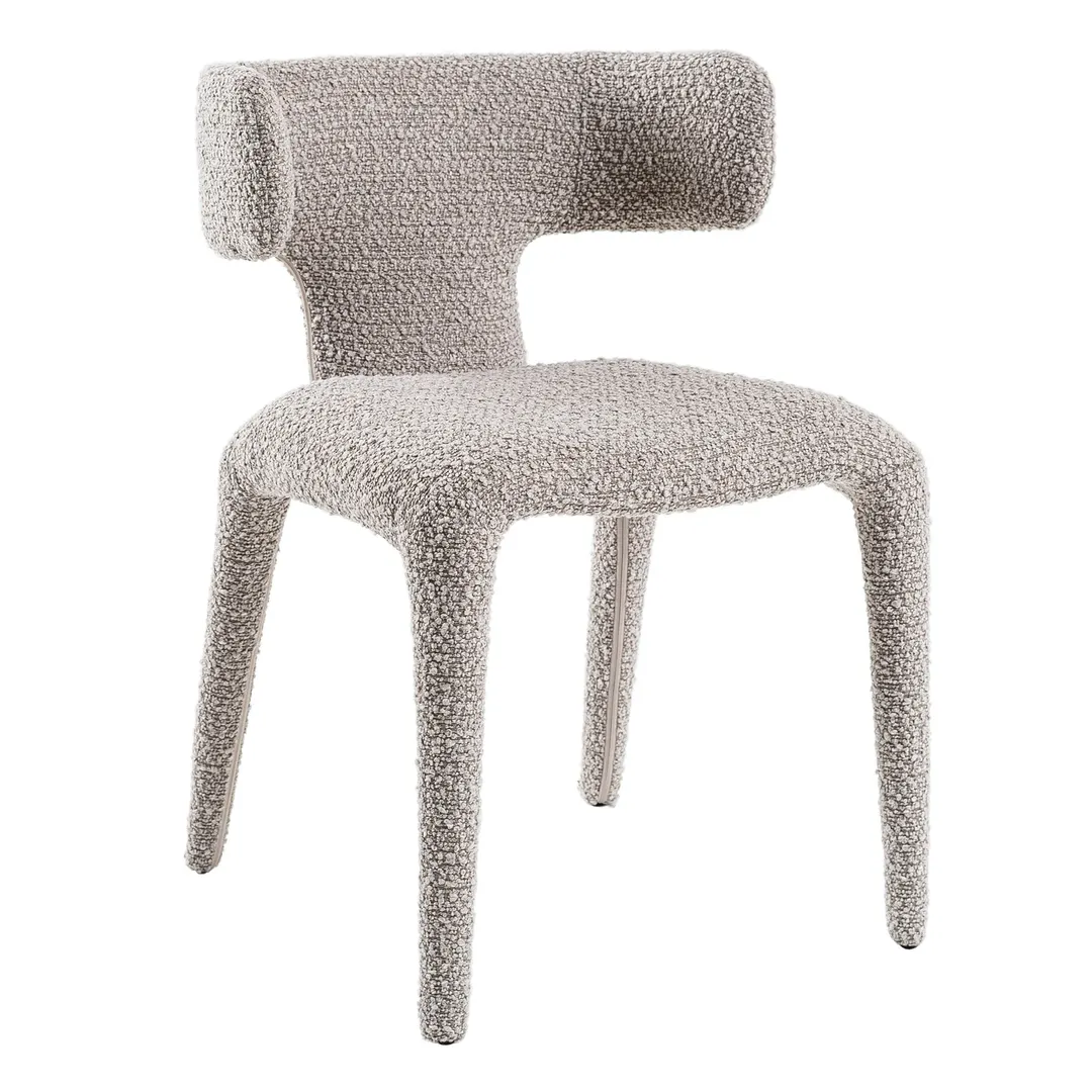 Saehee — Modern Light Grey Fabric Dining Chair