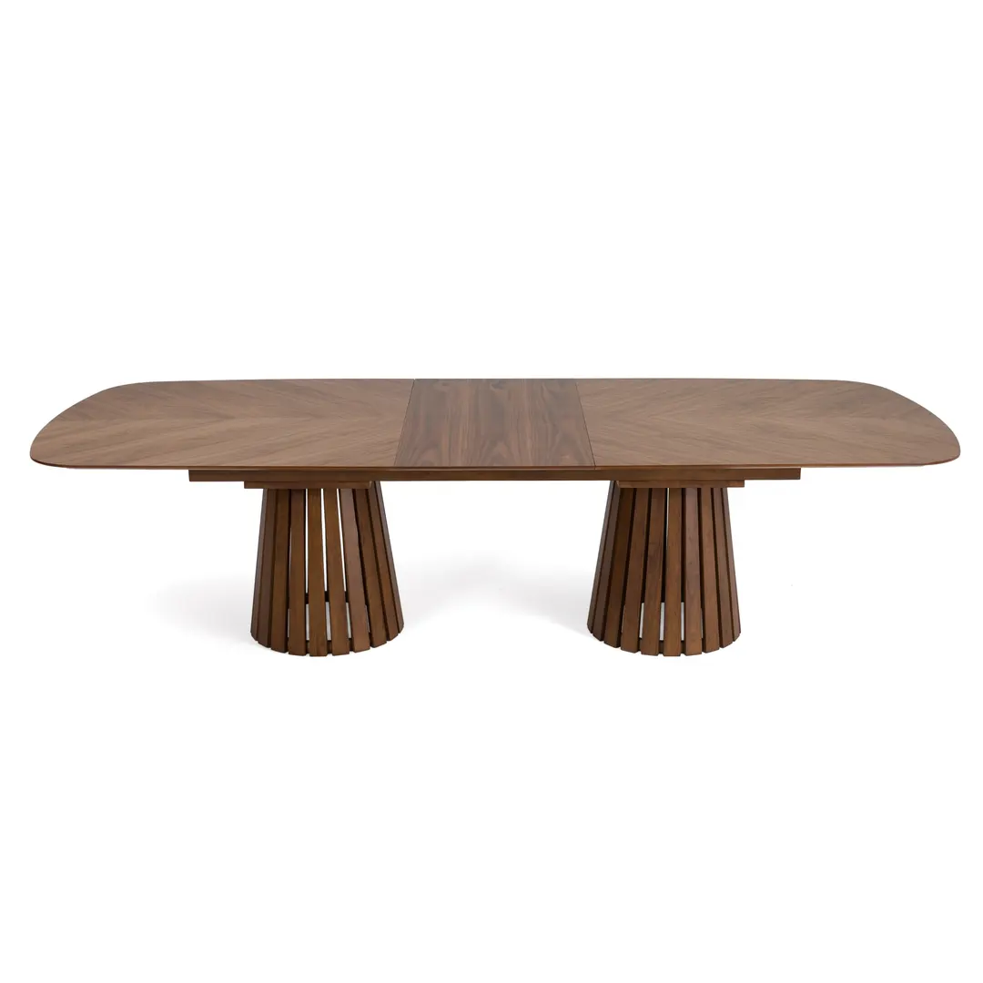Modrest Truman — Mid-Century Modern Walnut Extendable Dining Table