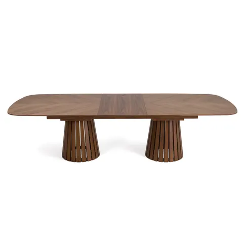 Modrest Truman — Mid-Century Modern Walnut Extendable Dining Table