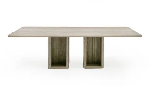 Nova Domus Roma — Modern Travertine Rectangular Dining Table