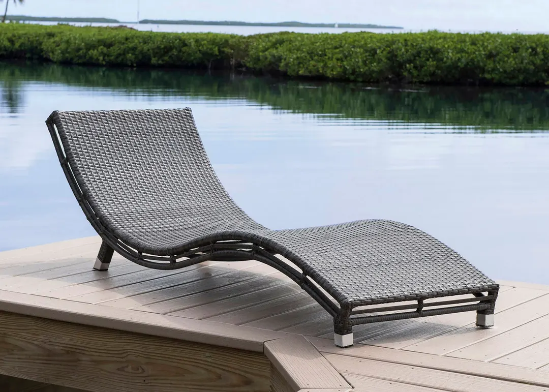 Panama Jack Graphite Curve Chaise Lounge — 
