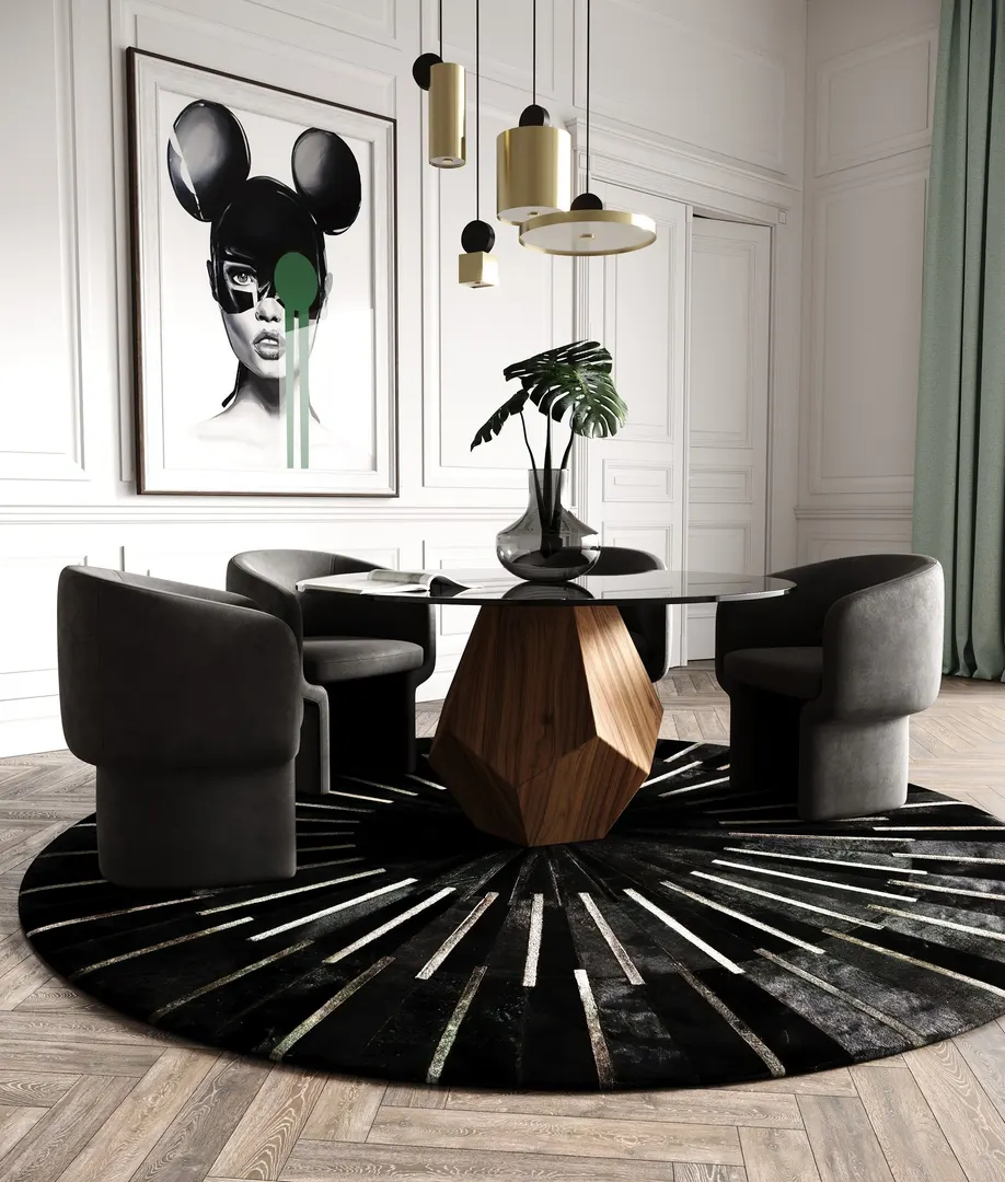 Rackham — Mid-Century Walnut Round Dining Table