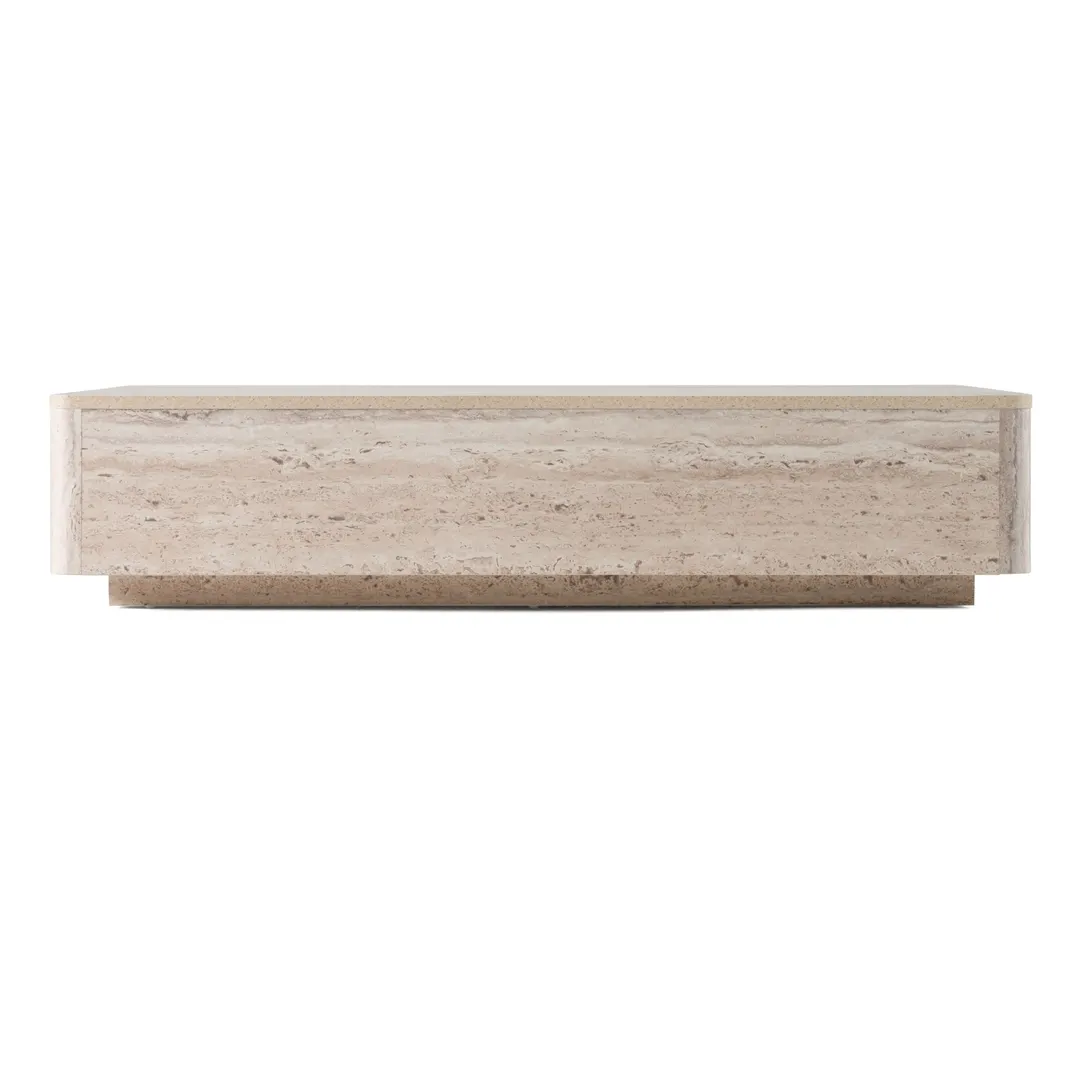 Nova Domus Roma — Modern Travertine Rectangular Coffee Table