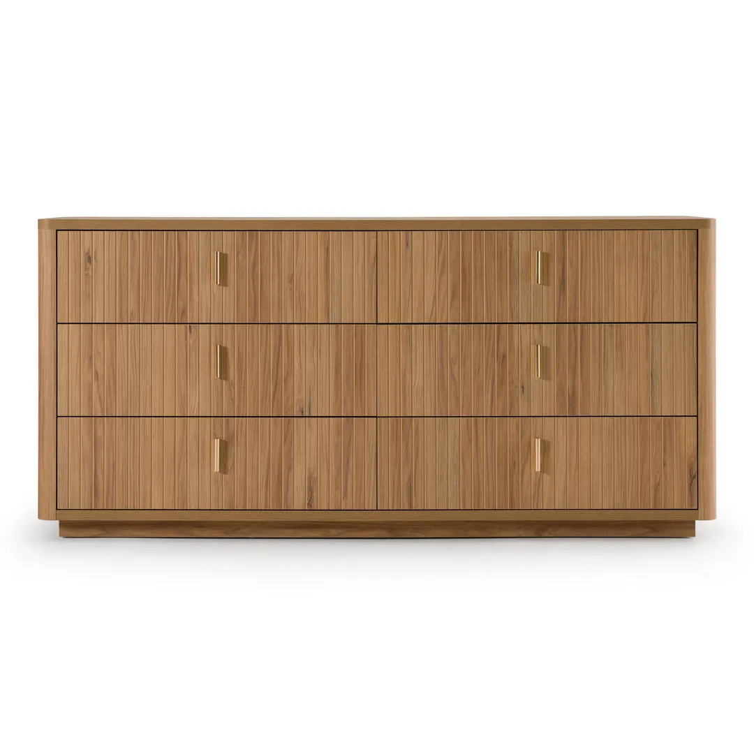Roma — Modern Oak + Gold Dresser