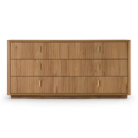 Roma — Modern Oak + Gold Dresser
