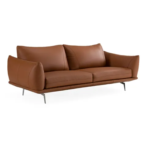 Saint Tropez — Modern Italian Cognac Leather Sofa