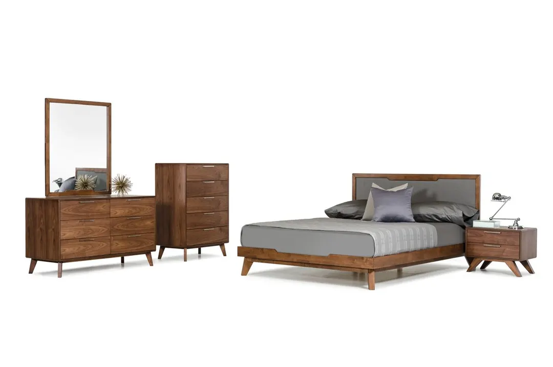 Soria — Mid-Century Walnut Dresser