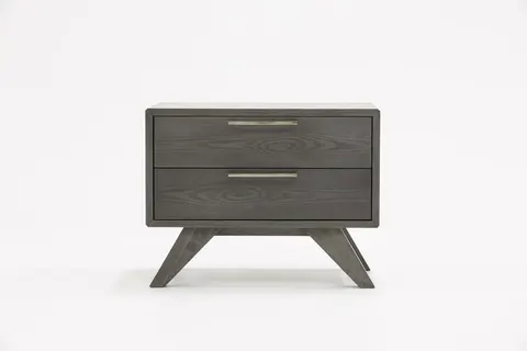 Soria — Modern Grey Wash Nightstand