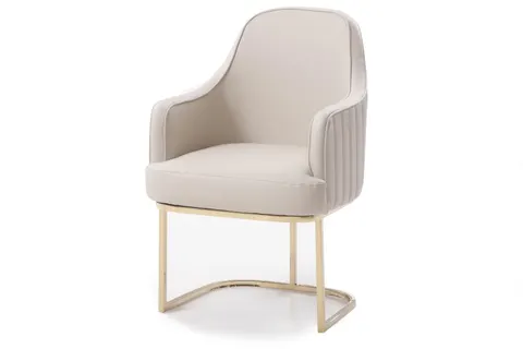 Tyler — Modern Grey + Gold Dining Chair